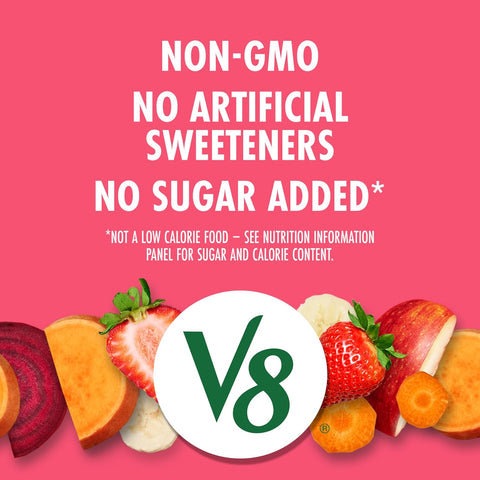 V8 Strawberry Banana 100% Fruit and Vegetable Juice, 46 fl oz Bottle (Pack of 6)