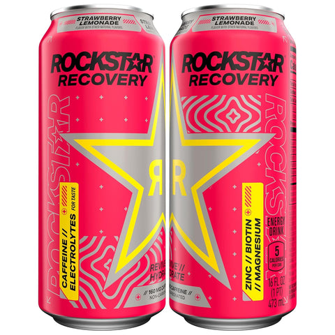 Rockstar Recovery Strawberry Lemonade 16oz
