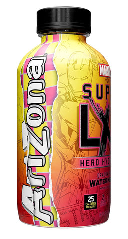 AriZona x Marvel Super LXR Hero Hydration - Dragon Fruit Watermelon  (Pack of 12) – Low Sugar Sports Drink,