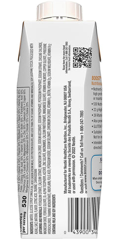 Boost Very High Calorie Nutritional Drink Very Vanilla, Made with Natural Chocolate Flavor & No Artificial Flavors, Colors & Sweeteners, 8 FL OZ...