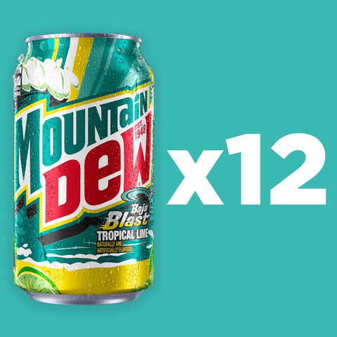 Mountain Dew Baja Blast Cans, 12 oz Cans, 12 Count
