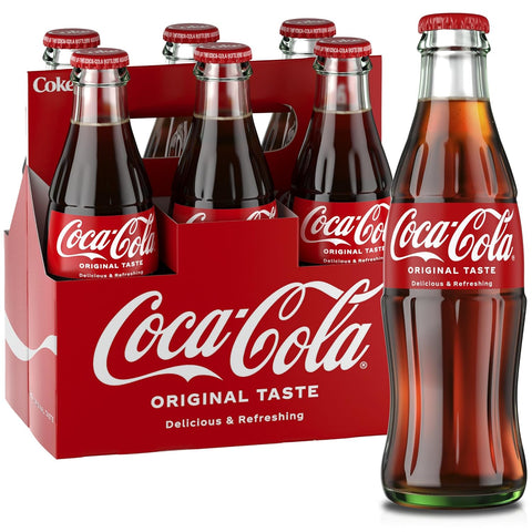 Coca-Cola Glass Bottle, 8 fl oz, 6 Pack