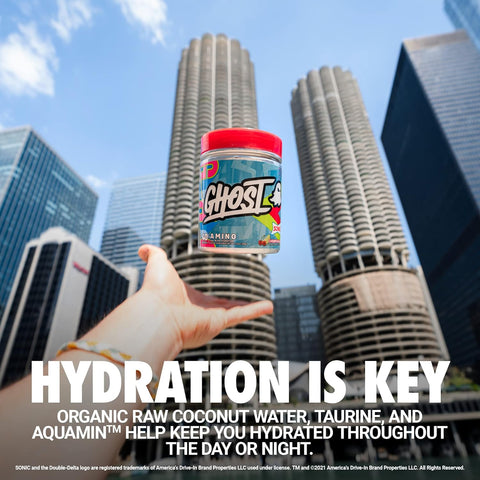 GHOST Amino: Essential Amino Acid Supplement, Welch's Grape - 40 Servings - Intra-Workout Powder