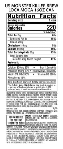 Monster Energy Killer Brew Loca Moca,15 Fl Oz (Pack of 12)