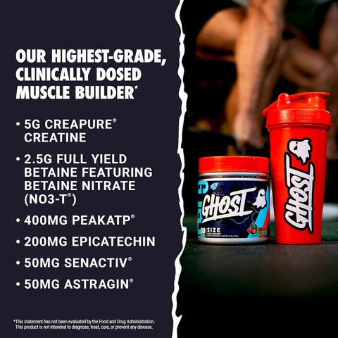 GHOST Size V3 Muscle Builder Dietary Supplement - Cherry Limeade, 30 Servings – Support Muscle Growth & Strength Building
