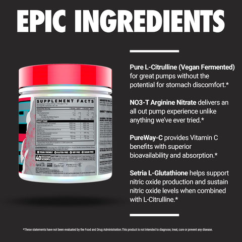 GHOST Pump Nitric Oxide Powder, Peach - 40 Servings - Sugar-Free & Stim-Free Pre-Workout