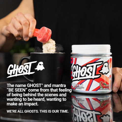 GHOST Burn Weight Management Powder, Guava Berry (60 Servings) - Metabolism & Energy Support Supplement for Men & Women