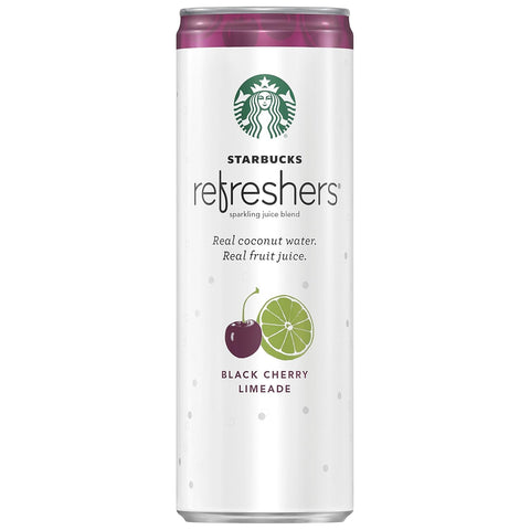 Starbucks Refreshers, 3 Flavor Variety Pack (Peach,Cherry, Stw Lmd), 12 Ounce Sleek Cans (Pack of 12)