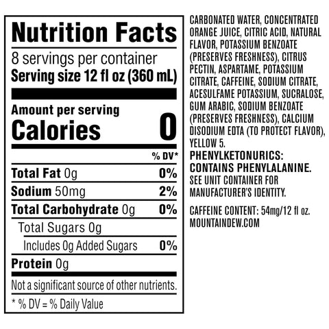 Diet Mountain Dew, 12 Fl Oz Bottles, 8 Pack