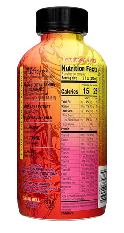 AriZona x Marvel Super LXR Hero Hydration - Dragon Fruit Watermelon  (Pack of 12) – Low Sugar Sports Drink,