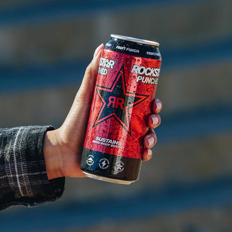 Rockstar Punched Energy Drink, Fruit Punch, 16 Fl Oz (Pack of 12) (Packaging May Vary)
