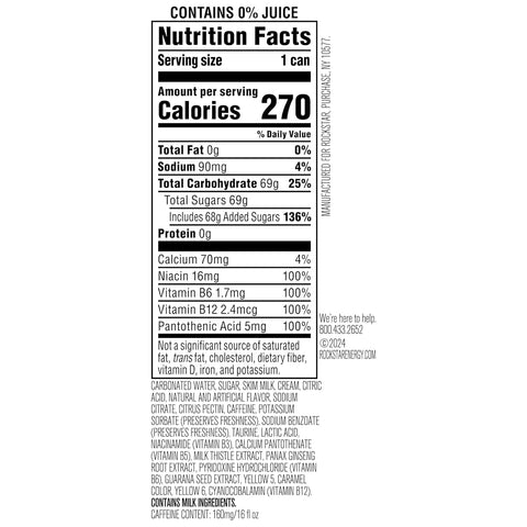 Rockstar Energy Drink, Boom Pina Colada 16 Fl Oz Cans (Pack of 12)