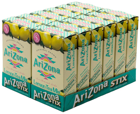 Arizona Lemon Iced Tea Stix Sugar Free, 10 Count Per Box (Pack of 12) Single Serving Drink Powder Packets