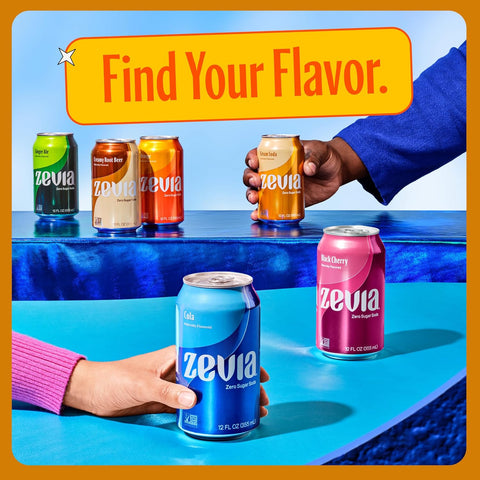 Zevia Zero Calorie Soda, Orange, 12 Ounce Cans (Pack of 6)
